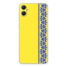 Силиконовый Чехол на Samsung Galaxy A06 – Вышиванка на желтом