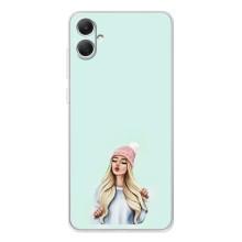 Силиконовый Чехол на Samsung Galaxy A06 с картинкой Стильных Девушек – В шапке