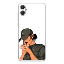 Силиконовый Чехол на Samsung Galaxy A06 с картинкой Стильных Девушек – В зеленом