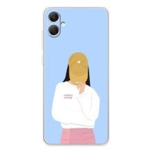 Силиконовый Чехол на Samsung Galaxy A06 с картинкой Стильных Девушек – Желтая кепка