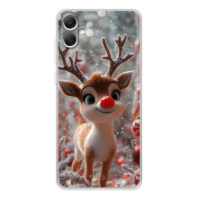 Яркий чехол для Samsung Galaxy A06 с Зимними Оленятами