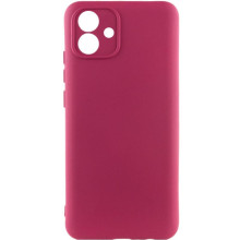 Чехол TPU GETMAN Liquid Silk Full Camera для Samsung Galaxy A07 – Бордовый