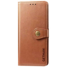 Кожаный чехол-книжка GETMAN Gallant (PU) для Samsung Galaxy A07 – Коричневый