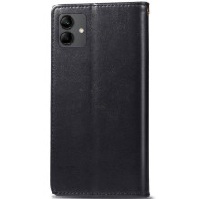 Кожаный чехол-книжка GETMAN Gallant (PU) для Samsung Galaxy A07 – Черный