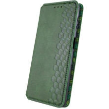 Кожаный чехол-книжка GETMAN Cubic (PU) для Samsung Galaxy A07 – Зеленый