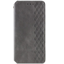 Кожаный чехол-книжка GETMAN Cubic (PU) для Samsung Galaxy A07 – Серый