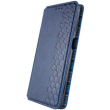 Кожаный чехол-книжка GETMAN Cubic (PU) для Samsung Galaxy A07 – Синий
