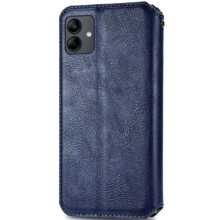Кожаный чехол-книжка GETMAN Cubic (PU) для Samsung Galaxy A07 – Синий