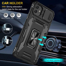 Ударопрочный чехол Camshield Army Ring для Samsung Galaxy A07 – Черный