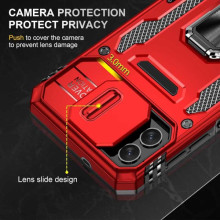 Ударопрочный чехол Camshield Army Ring для Samsung Galaxy A07 – Красный