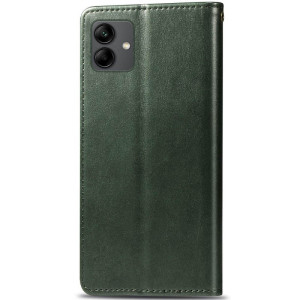 Кожаный чехол-книжка GETMAN Gallant (PU) для Samsung Galaxy A08 / A07 4G – Зеленый