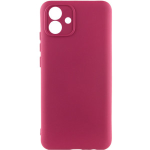 Чехол TPU GETMAN Liquid Silk Full Camera для Samsung Galaxy A08 / A07 4G / A07s – Бордовый