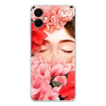 Чехлы (ART) Цветы на Samsung Galaxy A07 (VPrint) (Глаза в цветах)
