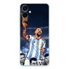 Чехлы для Samsung Galaxy A07 (Leo чемпион) (AlphaPrint) (Месси с кубком)