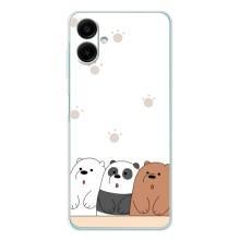 Чехлы с изображением разных животных для Samsung Galaxy A07 (Удивленные медвеженки)