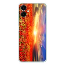 Чехол с картинкой (Стильные) для Гелекси А07 - (AlphaPrint) (Поле тюльпанов)