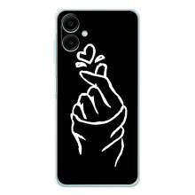 Чехлы (Знак сердечка) на Samsung Galaxy A07 – Сердце на черном