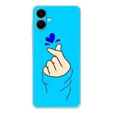 Чехлы (Знак сердечка) на Samsung Galaxy A07 – Сердце на синем