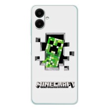 Чехол Майнкрафт на Samsung Galaxy A07 (AlphaPrint) Minecraft (крипер Майнкрафт)