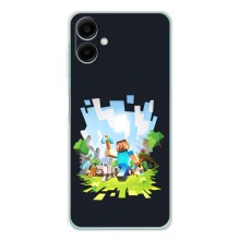Чехол Майнкрафт на Samsung Galaxy A07 (AlphaPrint) Minecraft (персонажи Minecraft)