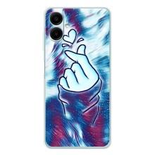 Чехол с принтом для Samsung Galaxy A07 (AlphaPrint - Знак сердечка)