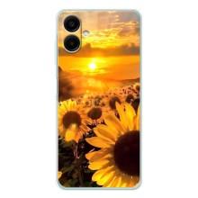 Чехол с Цветами для Samsung Galaxy A07 (поле подсолнухов)