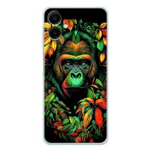 Чехол с Обезьянами Samsung Galaxy A07 - (AlphaPrint) (Обезьяна в тропиках)