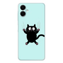 Чехол с принтом для Samsung Galaxy A07 (AlphaPrint) Модные коты (Падающий кот)