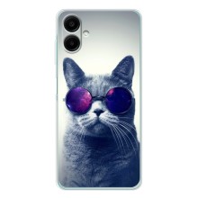 Чехол с принтом для Samsung Galaxy A07 (AlphaPrint) Модные коты (Стильный кот)