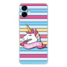 Чехол для Гелекси А07 - (Единорожки - Новинки) (AlphaPrint) (Unicorn)