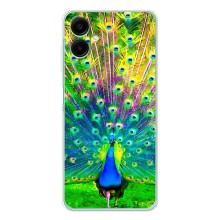Чехол с птицами на Samsung Galaxy A07 (VPrint) (Яркий Павлин)