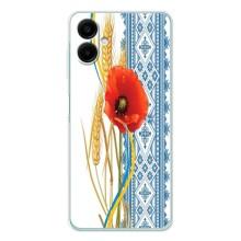 Силиконовый Чехол на Samsung Galaxy A07 с картинкой Вышиванки – Вышиванка с цветком
