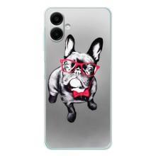 Чехол (ТПУ) Милые собачки для Samsung Galaxy A07 – Бульдог в очках