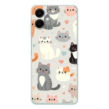 Чехол с рисунком кот на Samsung Galaxy A07 (Коллаж котов)