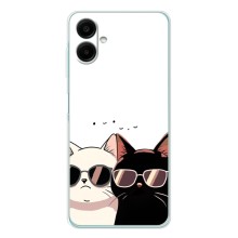 Чехол с рисунком кот на Samsung Galaxy A07 (Коты в очках)