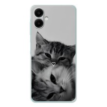 Чехол с рисунком кот на Samsung Galaxy A07 (Пара котов)