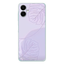 Чохол квітковий дизайн для Samsung Galaxy A07 – Монстера фіолетова
