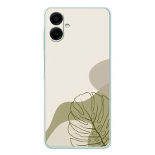 Силконовий чохол з принтом в квітах на Samsung Galaxy A07 (Монстера зелена)