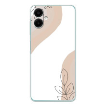 Силконовий чохол з принтом в квітах на Samsung Galaxy A07 (Нюдовий дизайн)