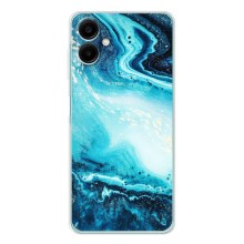 Мраморный чехол на Samsung Galaxy A07 (VPrint) (Голубой мрамор)