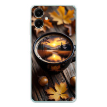 Чохол з унікальним дизайном 'Осінь з кавою' для Samsung Galaxy A07 – Темна кава