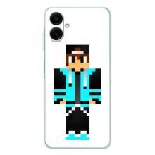 Чохли для Samsung Galaxy A07 (Персонажі МайнКрафт) (Хлопчик у блакитному)