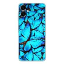 Силиконовый бампер с картинкой животных для Samsung Galaxy A07 (Крылья бабочек)