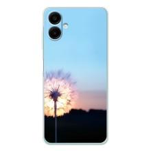 Силиконовый Чехол с одуванчиками на Samsung Galaxy A07 – Закат с одуванчиком