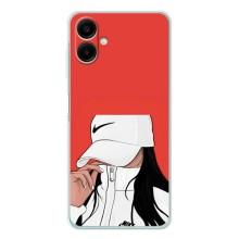 Силиконовый Чехол на Samsung Galaxy A07 с картинкой Стильных Девушек (Девушка Nike)