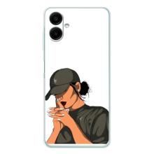Силиконовый Чехол на Samsung Galaxy A07 с картинкой Стильных Девушек (В зеленом)