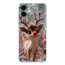 Яркий чехол для Samsung Galaxy A07 с Зимними Оленятами