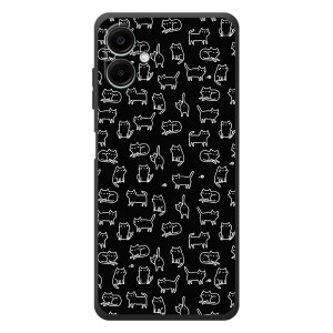 Чехол на тематику: Коты для Samsung Galaxy A07s (Котики на черном)