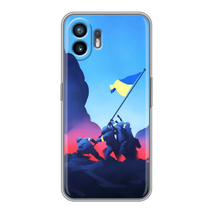 Чехол с украинским воином на Samsung Galaxy A07s – Украинский прапор