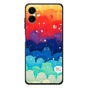 Силиконовый чехол с котиком для Samsung Galaxy A07s (Mew)